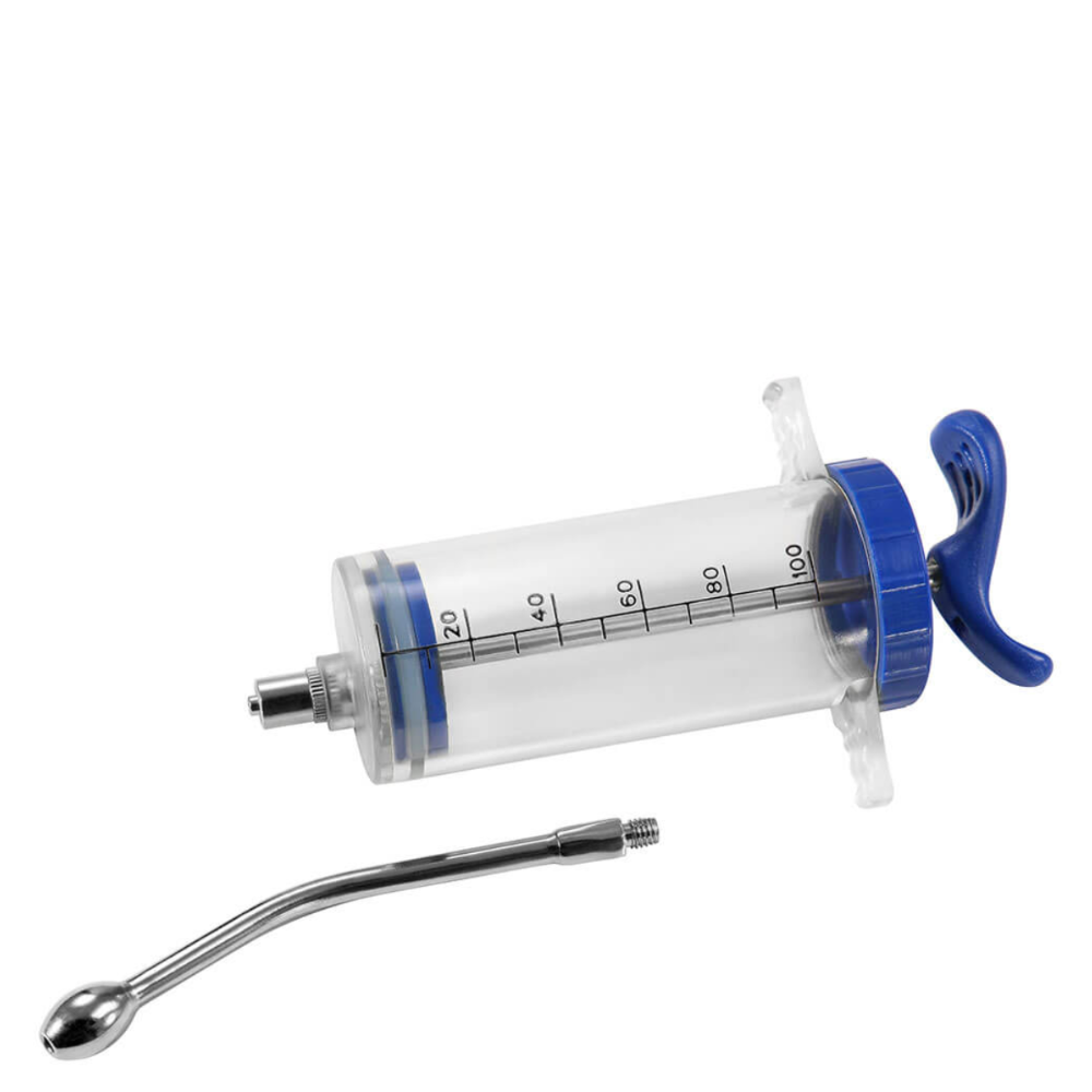 SERINGUE “SMART” 100 ML AVEC CANULE ET LUER LOCK – USAGE VÉTÉRINAIRE