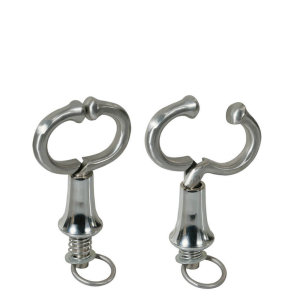 PINCE POUR TAUREAUX AVEC RESSORT ET BAGUE ANTÉRIEURE INOX 13 CM